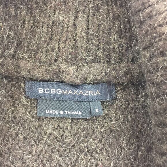 BCBGMaxazria Open Front Acrylic Blend Cardigan Sweater Size S Womens Dark Brown - Picture 5 of 8